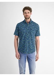Lerros Overhemd met korte mouwen met print all-over heren overhemden maat M blauw