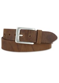 Bernd Götz BERND GÖTZ Leren riem met zilverkleurige gesp heren riemen maat 105 bruin