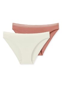 Schiesser Rio-slip Cotton Lace met feminin kantband aan de taille (2 stuks, Set van 2) dames slips maat 42 multicolor