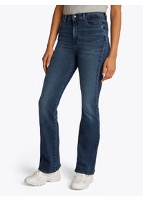 Tommy Jeans Bootcut jeans SYLVIA HGH FLR Wijd pijpform en logo borduursel op de achterzak dames jeans maat 26 zwart