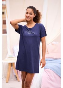 s.Oliver RED LABEL Beachwear Nachthemd met frontprint dames nachthemden maat 32/34 blauw