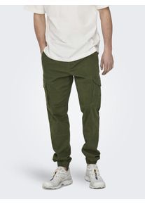 Only & Sons ONLY & SONS Cargobroek ONSCARTER LIFE CARGO CUFF 0013 PANT NOOS heren cargobroeken maat 33 groen