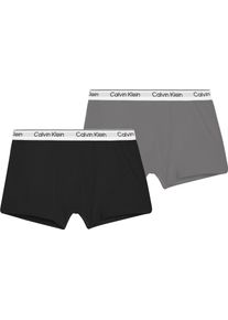 Calvin Klein Trunk 2PK TRUNK met logoband (2 stuks, Set van 2) jongens boxershorts maat 128/134 grijs