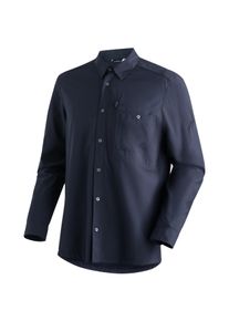 Maier Sports Functioneel shirt Magos L/S M Heren shirt lange mouwen, ademend vrijetijdsshirt, taillering heren overhemden maat 50 blauw