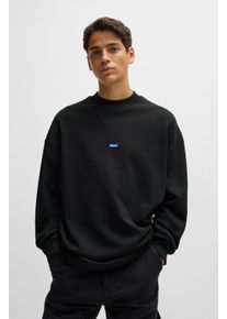 HUGO Blue Sweatshirt Nedro met logo-patch heren sweaters maat S zwart
