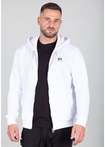 Alpha Industries Capuchonsweatvest Basic Zip Hoody SL heren sweatvesten maat S wit