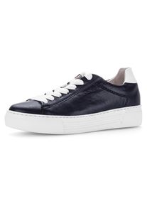 Gabor Plateausneakers Florence , vrijetijdsschoen, halfschoen, veterschoen met voetbed, g-breedte dames lage sneakers maat 36 blauw
