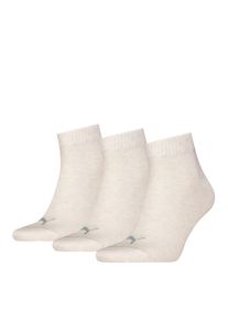 Puma Korte sokken Puma UNISEX QUARTER PLAIN 3P (3 paar, 3 paar) unisex sportsokken maat 35-38 beige