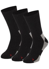 Apollo Basic sokken THERMAL/TRACKING SOCKS Unisex met verwarmende merinowol (2 paar, Set van 3) unisex sokken maat 35-38 zwart