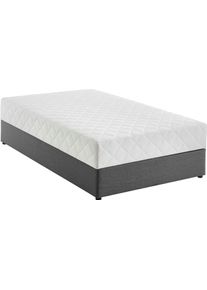 ATLANTIC HOME COLLECTION Boxspring BELINA met pocketveringmatras en ruime bedlade boxsprings maat Structuurstof grijs