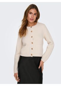 Jacqueline de Yong JDY Vest JDYKIM L/S ON BUTTON CARDIGAN KNT NOOS dames vesten maat M beige