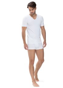 Mey Shirt voor eronder Dry Cotton met v-hals en halve mouwen heren onderhemden maat 6 (L) wit