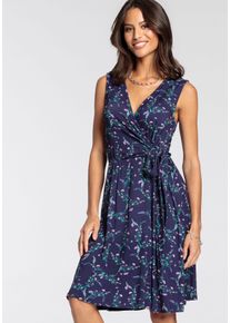 Laura Scott Jerseyjurk voor zomerse gelegenheden en feesten, mini-lengte dames jerseyjurken maat 36 blauw