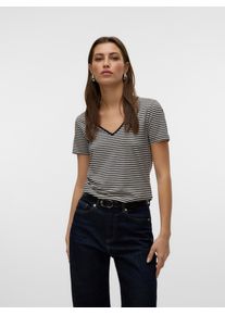 Véro Moda Vero Moda Shirt met V-hals VMPEPPER SS V-NECK T-SHIRT VMA NOOS dames v-hals shirts maat L beige