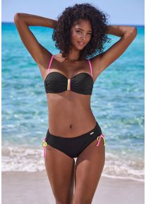 Buffalo Beugelbandeau bikinitop POP Met contrasterende bandjes dames bandeaubikini's maat 34A zwart