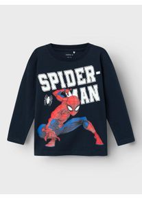 name it Shirt met lange mouwen NMMNAZA SPIDERMAN LS TOP NOOS MAR jongens shirts met lange mouwen maat 110 blauw