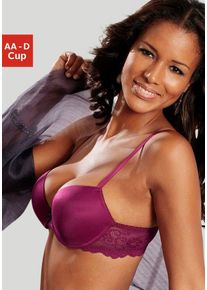 Lascana Push-up-bh met beugel en kanten achterkant, dessous dames beugel bh's maat B rood