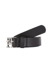 Tommy Hilfiger Leren riem TH LOGO 2.5 met monogram gesp dames brede riemen maat 90 zwart