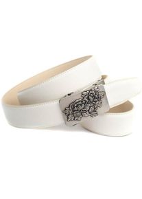 Anthoni Crown Leren riem heren riemen maat 100 wit