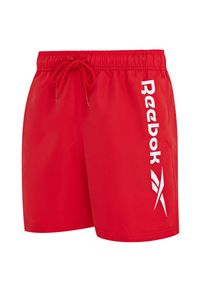 Reebok Zwemshort Yestin met elastische band en rijgkoord (1 stuk) heren zwembroeken maat L (6) rood