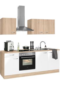 Optifit Keukenblok Parare zonder elektrische apparaten, breedte 210 cm keukenkast series maat - wit