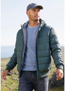 John Devin Gewatteerde jas Outdoorjacke met gebreide boorden heren winterjassen maat XL (56/58) groen