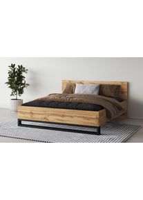 Home Affaire Bedframe Bronne, Made in Europe, industriële stijl, modern en tijdloos met poten in metalen look, fsc-gecertificeerd, naar keuze in 3