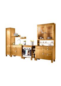 Home Affaire Keukenblok Oslo Breedte 350 cm, in 2 diepten, zonder elektrische apparaten (7 stuks) keukenkast series beige