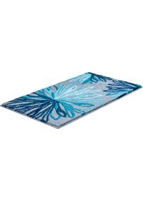 Grund Badmat ART bloemig patroon, elegante badmat (1 stuk) badmatten blauw