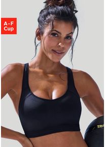 active by Lascana Sport-bh met ge&iuml;ntegreerde schalen in de cup dames sport bh's maat F zwart