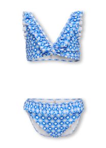 KIDS Only Beugelbikini KOGMAJA FRILL BIKINI SET ACC (set, 2 stuks) dames bikini's maat 158 (164) blauw