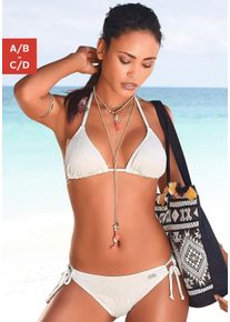 Buffalo Triangelbikini ROMANCE met modieuze structuur dames triangelbikini's maat A/B beige