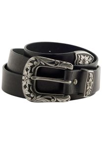Levi's Levi's Leren riem GO WEST BELT met bloemenreliëf unisex riemen maat 100 bruin