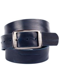 Anthoni Crown Leren riem plantaardig gelooid leer unisex riemen maat 100 blauw
