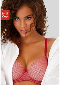 Lascana Bh met steuncups Invisible Pink met spacer-schalen, perfect onder witte kleding dames voorgevormde bh's maat F roze