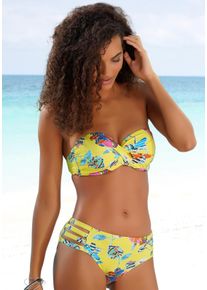 Sunseeker Beugelbikinitop in bandeaumodel Jam in wikkel-look dames bandeaubikini's maat C geel