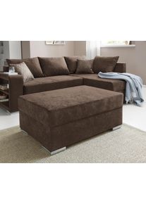 Collection AB Hocker John Vrij in de ruimte te plaatsen, optioneel met bonellfeder hockers maat Microvezel PRIMABELLE® bruin