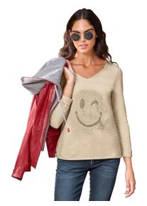 Heine Shirt met lange mouwen Shirt (1-delig) dames longsleeves maat 38 bruin