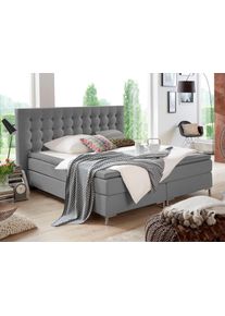 ATLANTIC HOME COLLECTION Boxspring ANNI met bonell-binnenveringsmatras en topmatras boxsprings grijs