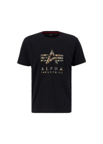 Alpha Industries T-shirt Camo Puff Print T-Shirt heren t-shirts maat L zwart