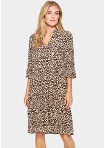 Saint Tropez Blousejurk EdaSZ dress met volants en 3/4 mouwen dames blousejurken maat L (40) zwart