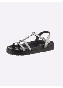 Heine Sandalen dames sandaaltjes maat 36 zilver(kleur)