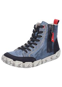 Rieker Winterlaarzen Veterboots, high top sneaker, enkellaarsjes, met aantreklus dames winterlaarsjes maat 37 blauw