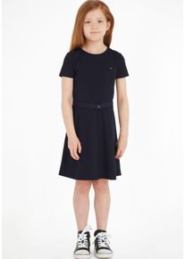 Tommy Hilfiger Jerseyjurk ESSENTIAL SKATER DRESS met merklabel op de tailleband meisjes jurken maat 74 blauw
