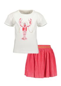 Blue Seven ShirtJurk met elastische tailleband en met pailletten (set, 2-delig) meisjes kledingsets maat 92 wit