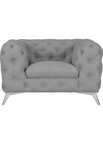 Home Affaire Chesterfield-fauteuil Glynis Fauteuil luxueuze capitonnage, moderne chesterfield look, kleur van de poten ter keuze fauteuils maat