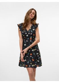 Véro Moda Vero Moda Maxi-jurk VMFLORA OLGA CS SHORT DRESS WVN GA dames maxi-jurken maat XS zwart