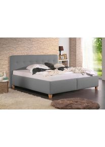 Maintal Gestoffeerd bed Mison met of zonder matras bonell-, koudschuim-, pocketveringskern matras bedden maat Fijne structuurstof grijs