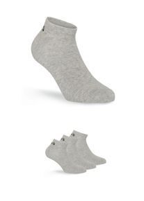 Fila Sokken UNISEX INVISIBLE PLAIN SOCKS met ingebreid logo bij de hiel (3 paar) jongens sokken maat 43-46 grijs
