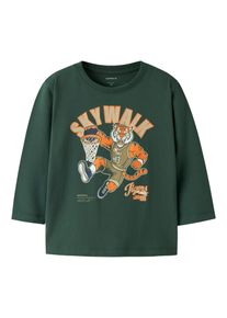 name it T-shirt NMMLINCOM LS NREG TOP BOX jongens t-shirts maat 110 groen